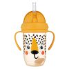 Canpol babies Súlyozott szívószálas itatópohár, 270ml, BabiesBoo, gepárd