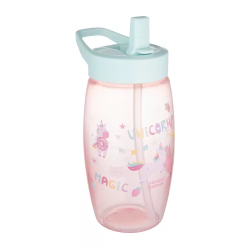 Canpol babies Sport billenő ivócsőrös kulacs, Unicorns, 400 ml