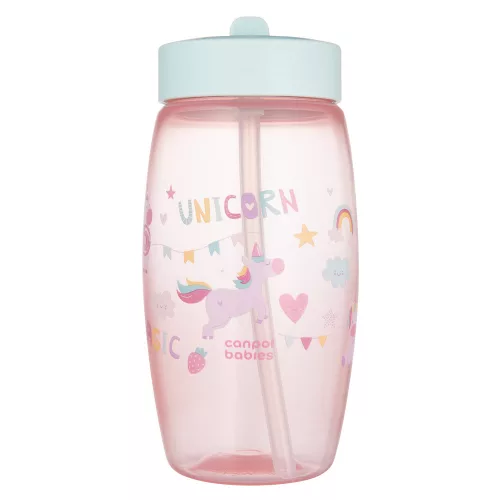 Canpol babies Sport billenő ivócsőrös kulacs, Unicorns, 400 ml