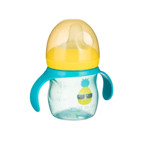 Canpol babies Gyakorló itatópohár szilikon szeleppel, 150 ml, SO COOL - türkiz