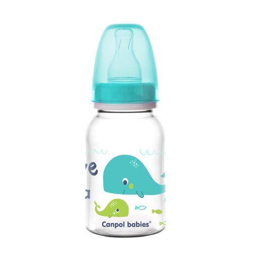 Canpol babies Keskeny nyakú cumisüveg, 120 ml, LOVE&SEA