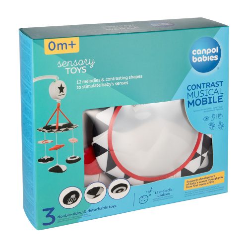 Canpol babies Kontrasztos plüss körhinta dallamokkal, SENSORY