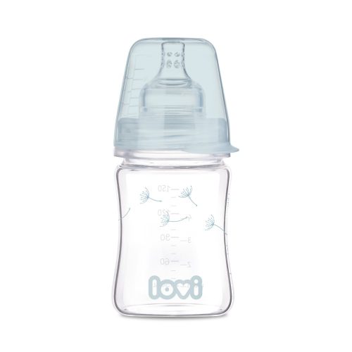 LOVI Diamond Glass Cumisüveg 150 ml 0 hó+ Botanic