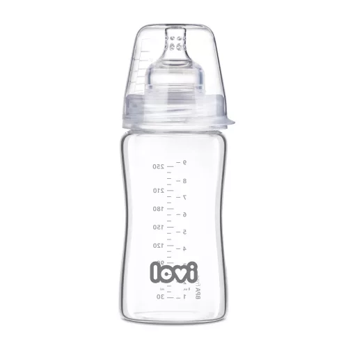 LOVI Üveg cumisüveg 250ml
