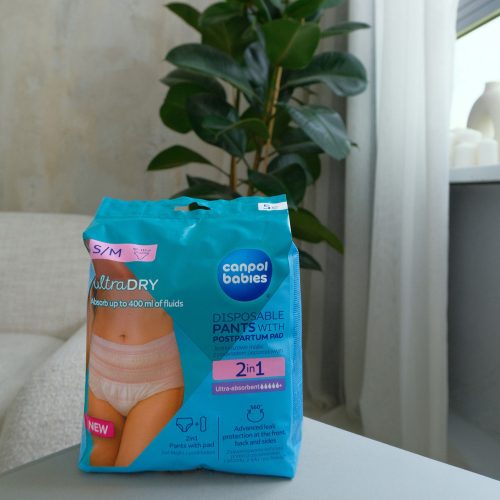 Canpol babies 2az1ben szülés utáni pelenka 5db - S/M