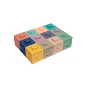 Canpol babies Szenzoros puha építőkocka, 12 db-os
