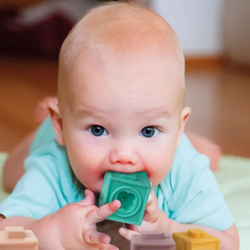 Canpol babies Szenzoros puha építőkocka, 12 db-os
