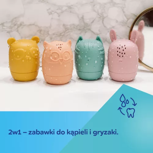 Canpol babies Szilikon fürdőjáték szett, 4 db