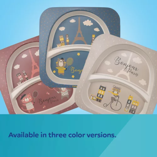 Canpol babies Ebédszett, 5db, BONJOUR PARIS - piros