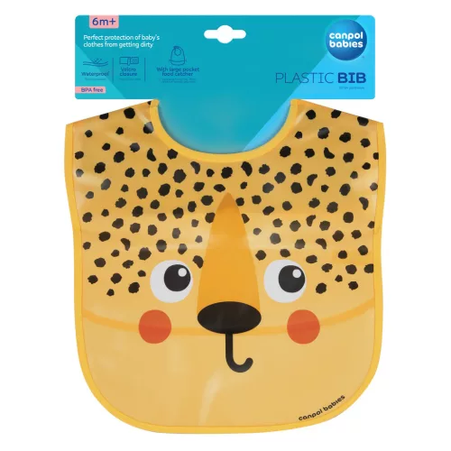 Canpol babies Szilikon előke zsebbel, BabiesBoo, gepárd