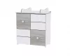 Lorelli Maxi Plus kombi ágy 70x160 + Cupboard pelenkázó komód + Exclusive szekrény - White & Artwood