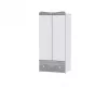 Lorelli Maxi Plus kombi ágy 70x160 + Cupboard pelenkázó komód + Exclusive szekrény - White & Artwood
