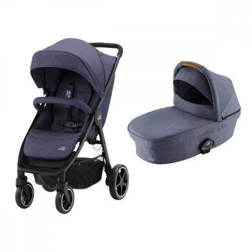 Britax Römer B-Agile M sport babakocsi - Navy Ink+Smile III mózeskosár - Indigo Blue