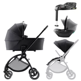   Britax Römer Rio Style 2az1-ben babakocsi +Baby Safe Core hordozó + bázistalp - Carbon Black