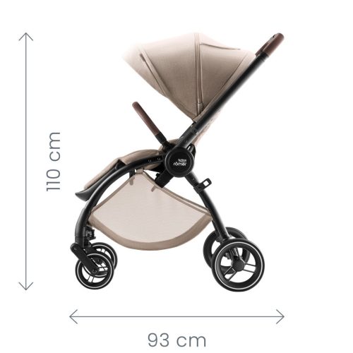 Britax Römer Rio Style 2az1-ben babakocsi +Baby Safe Core hordozó + bázistalp - Teak