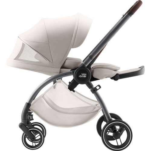 Britax Römer Rio Lux 2az1-ben babakocsi +Baby Safe Core hordozó + bázistalp - Soft Taupe