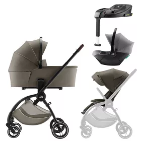   Britax Römer Rio Lux 2az1-ben babakocsi +Baby Safe Core hordozó + bázistalp - Urban Olive