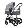 Chipolino Havana babakocsi mózessé alakítható sport résszel + autóshordozó 0-13kg - Graphite