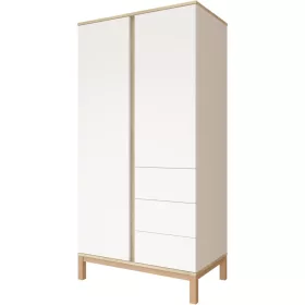   Faktum Loop White&Oak 2 osztású szekrény (3 doboz) - fehér