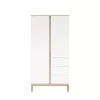 Faktum Loop White&Oak 2 osztású szekrény (3 doboz) - fehér