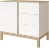 Faktum Loop White&Oak Komód (2 doboz) - fehér