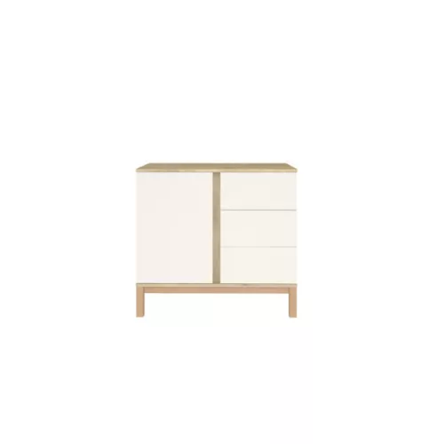Faktum Loop White&Oak Komód (2 doboz) - fehér