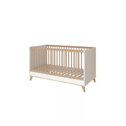 Faktum FLIP White & Oak 120-as babaágy - fehér