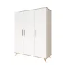 Faktum FLIP White & Oak 3 osztású szekrény (5 doboz) - fehér