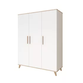   Faktum FLIP White & Oak 3 osztású szekrény (5 doboz) - fehér
