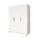 Faktum FLIP White & Oak 3 osztású szekrény (5 doboz) - fehér