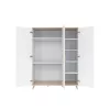 Faktum FLIP White & Oak 3 osztású szekrény (5 doboz) - fehér