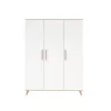 Faktum FLIP White & Oak 3 osztású szekrény (5 doboz) - fehér