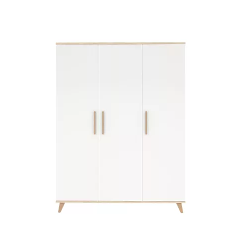 Faktum FLIP White & Oak 3 osztású szekrény (5 doboz) - fehér