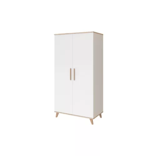 Faktum FLIP White & Oak 2 osztású szekrény (3 doboz) - fehér