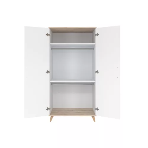 Faktum FLIP White & Oak 2 osztású szekrény (3 doboz) - fehér