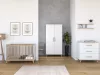 Faktum FLIP White & Oak 2 osztású szekrény (3 doboz) - fehér