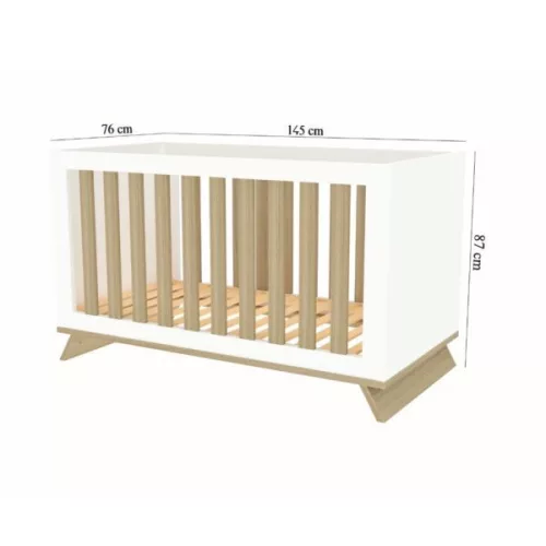 Faktum Sienna White Átalakítható 140-es babaágy (2 doboz) - fehér