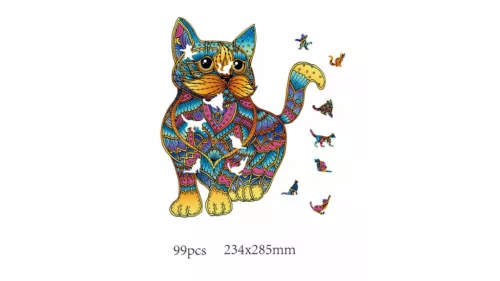 Eureka  - Fa puzzle – Cica (FSC-wood)