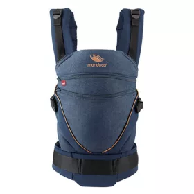 Manduca XT babahordozó biopamut Denimblue-Toffee