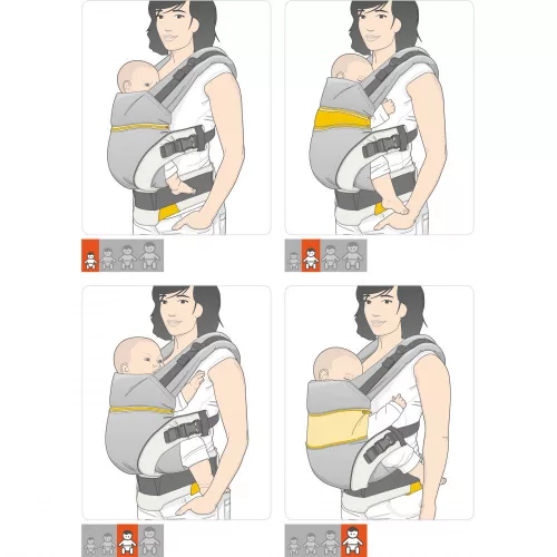 Manduca XT biopamut csatos babahordozó - RainbowNight