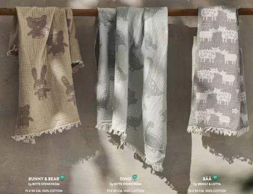 Klippan pamut babapléd, bárányos - 75x90