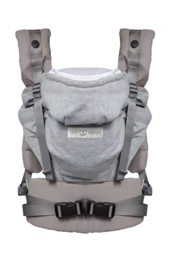 LoveRadius Hoodie 2 csatos babahordozó - Athletic grey