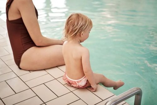 Vimse úszópelenka, fodros - Cherry - S