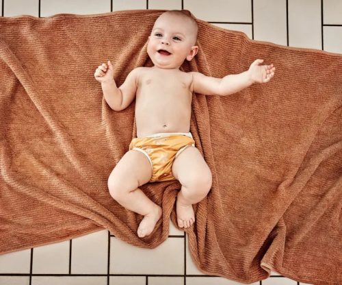 ImseVimse úszópelenka fodros yellow whale - Méret M