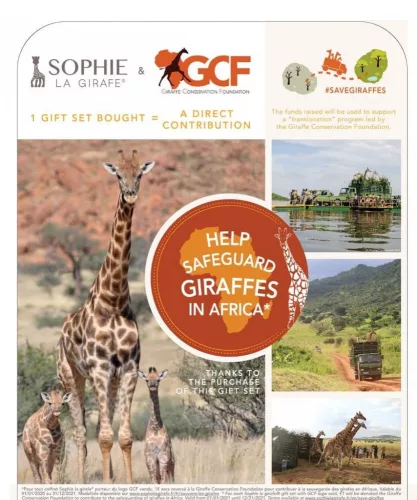 Sophie 'Sauvons les girafes' Sophie zsiráf+kulcstartó szett
