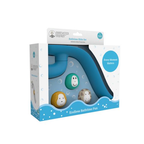 Matchstick Monkey Vízicsúszda – állatpofis fürdőjáték (kék)