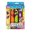 Scentos Széles hegyű illatos filctoll, jumbo - 3 db-os - narancs, lila, zöld