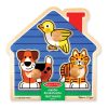 Melissa & Doug Fa készségfejlestő játék, Puzzle fogantyúval