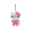 Hello Kitty plüss táskaklipp, 12 cm - rózsaszín