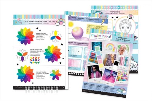 Make It Real Divattervező vázlatfüzet, Pasztel Pop